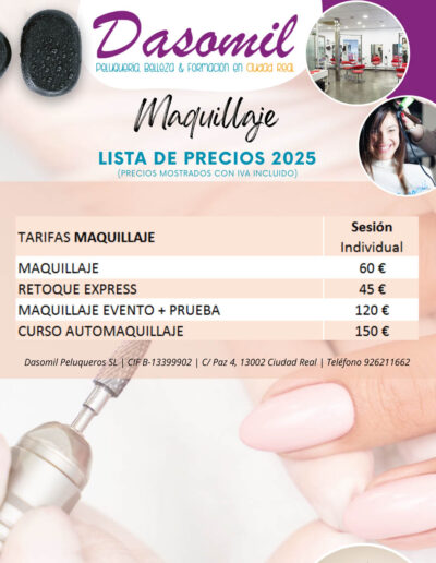 Precios SERVICIO DE MAQUILLAJE Ciudad Real