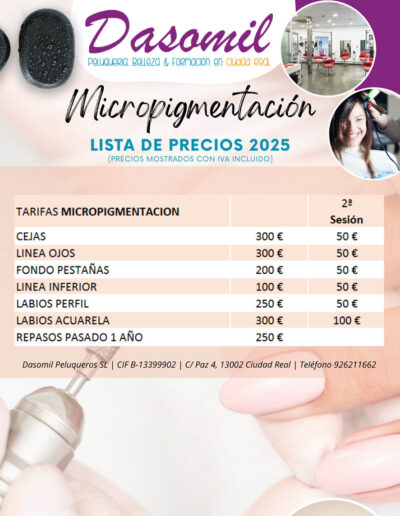 Precios MICROPIGMENTACION Ciudad Real