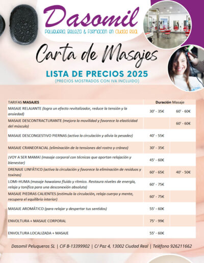 Precios Centros MASAJES Ciudad Real